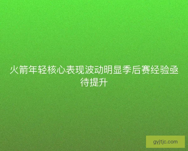 火箭年轻核心表现波动明显季后赛经验亟待提升 火箭年轻核心表现波动明显季后赛经验亟待提升